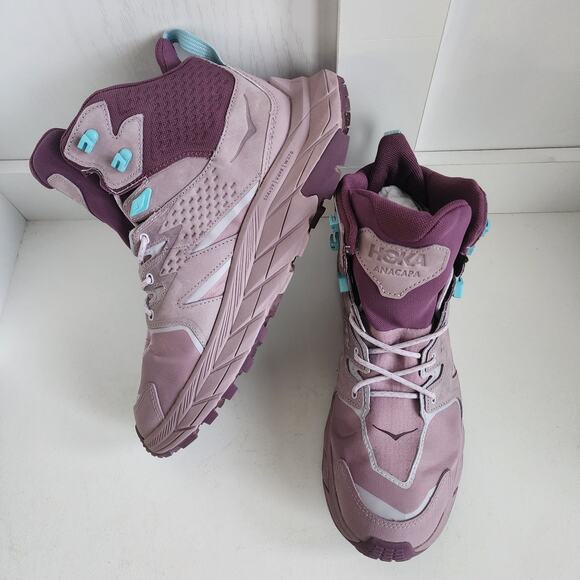 HOKA One Anacapa Mid GTX GoreTex Women 11 Hiking Terrain Boots Elderberry/Grape - Picture 8 of 12